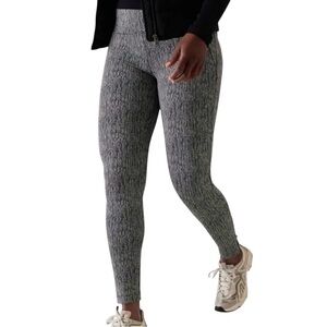 Athleta Delancey Moto Tight Leggings Textured Black & White Women’s Medium